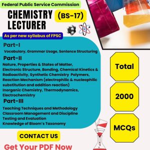 FPSC Lecturer Chemistry (BS-17) PDF Book – 2026 Updated