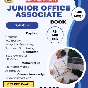 Junior Office Associate Book — Sindh High Court - June 2026 Updated