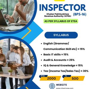 ETEA Inspector (BPS-16) KPRA Book — July 2026 Updated