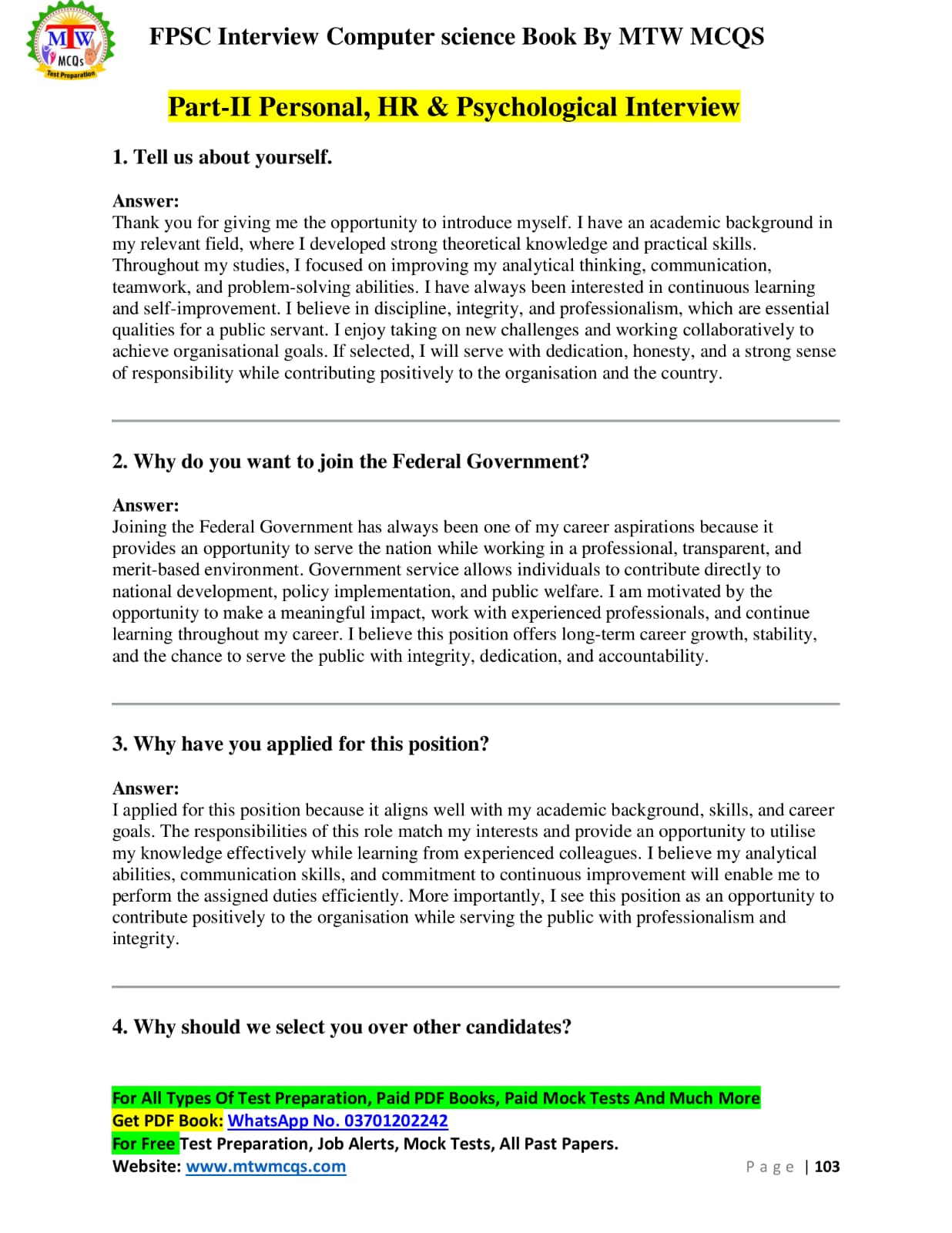 FPSC Lecturer and Senior Elementary Teacherย Computer Science Interview Preparation Guide - Image 4