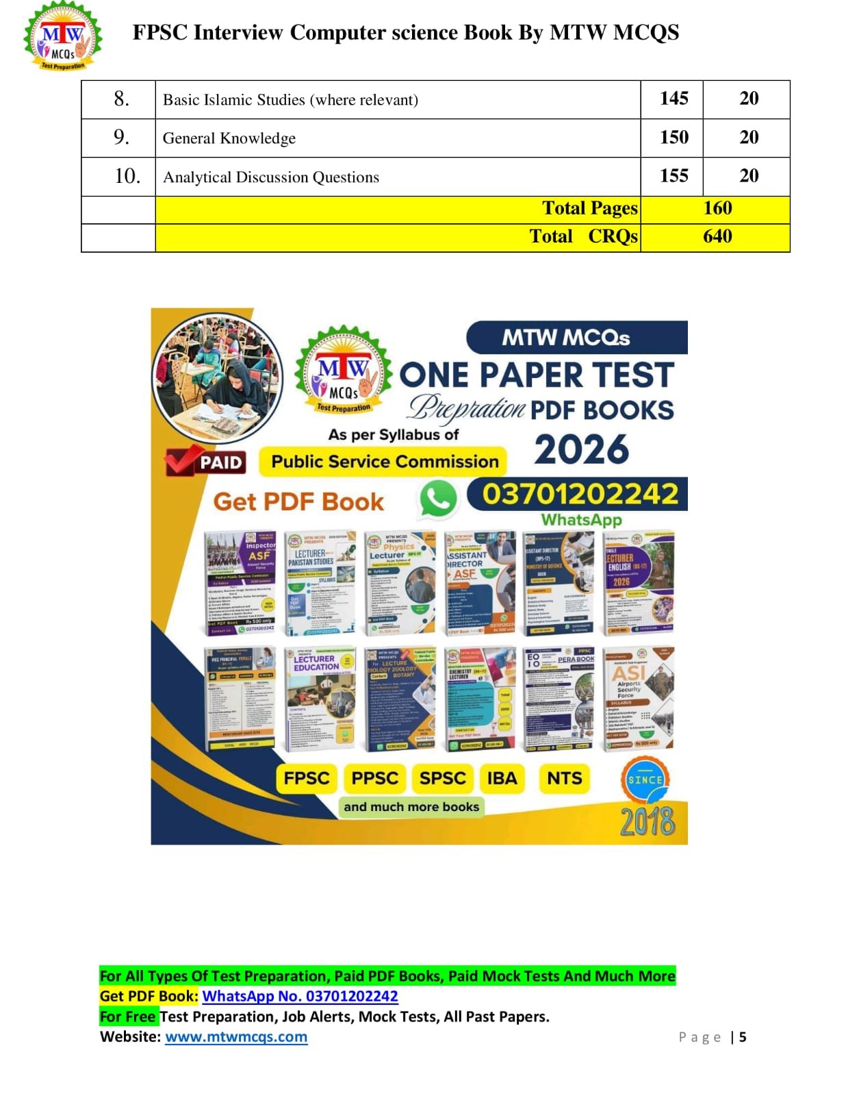 FPSC Lecturer and Senior Elementary Teacherย Computer Science Interview Preparation Guide - Image 3
