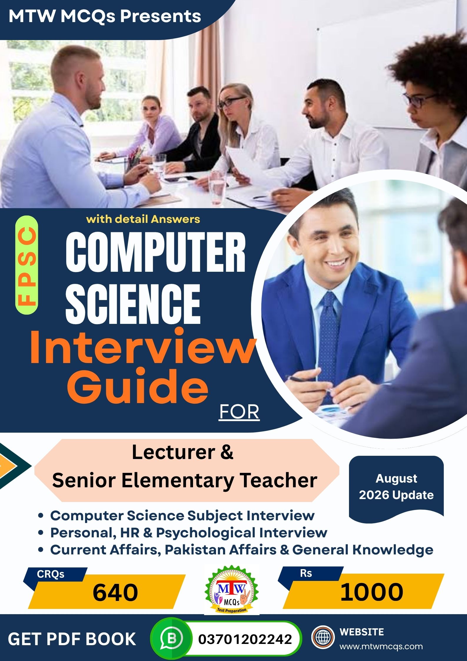 FPSC Lecturer and Senior Elementary Teacherย Computer Science Interview Preparation Guide