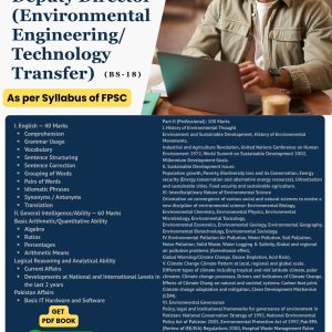 FPSC Deputy Director (Environmental Engineering/Technology Transfer) BS-18 PDF Book