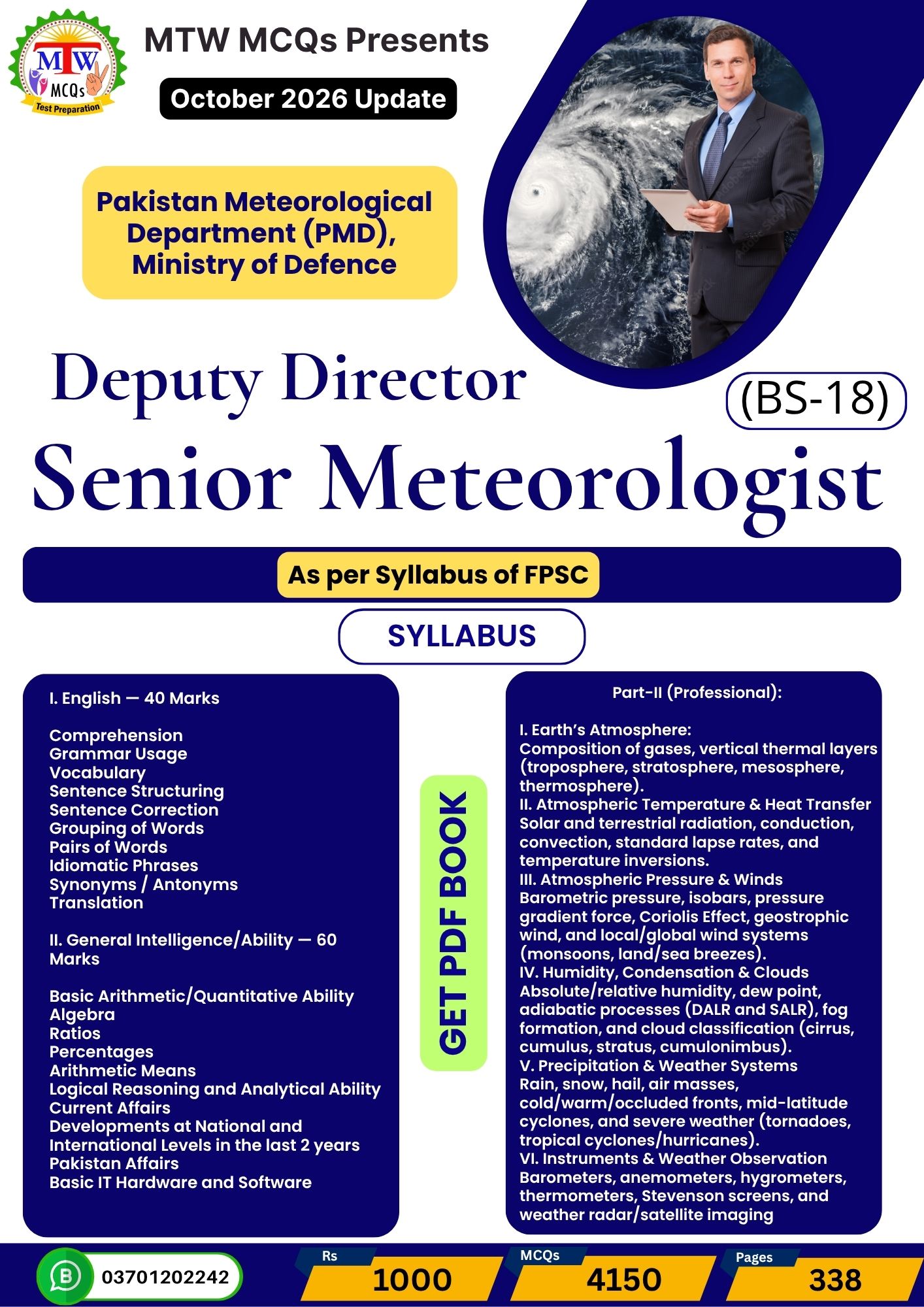 FPSC Deputy Director / Senior Meteorologist (BS-18) PDF Book