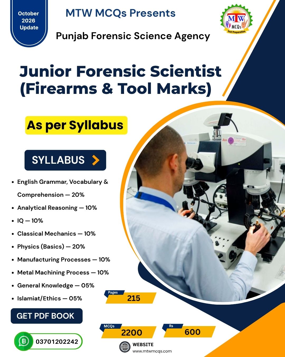 Junior Forensic Scientist (Firearms & Tool Marks)